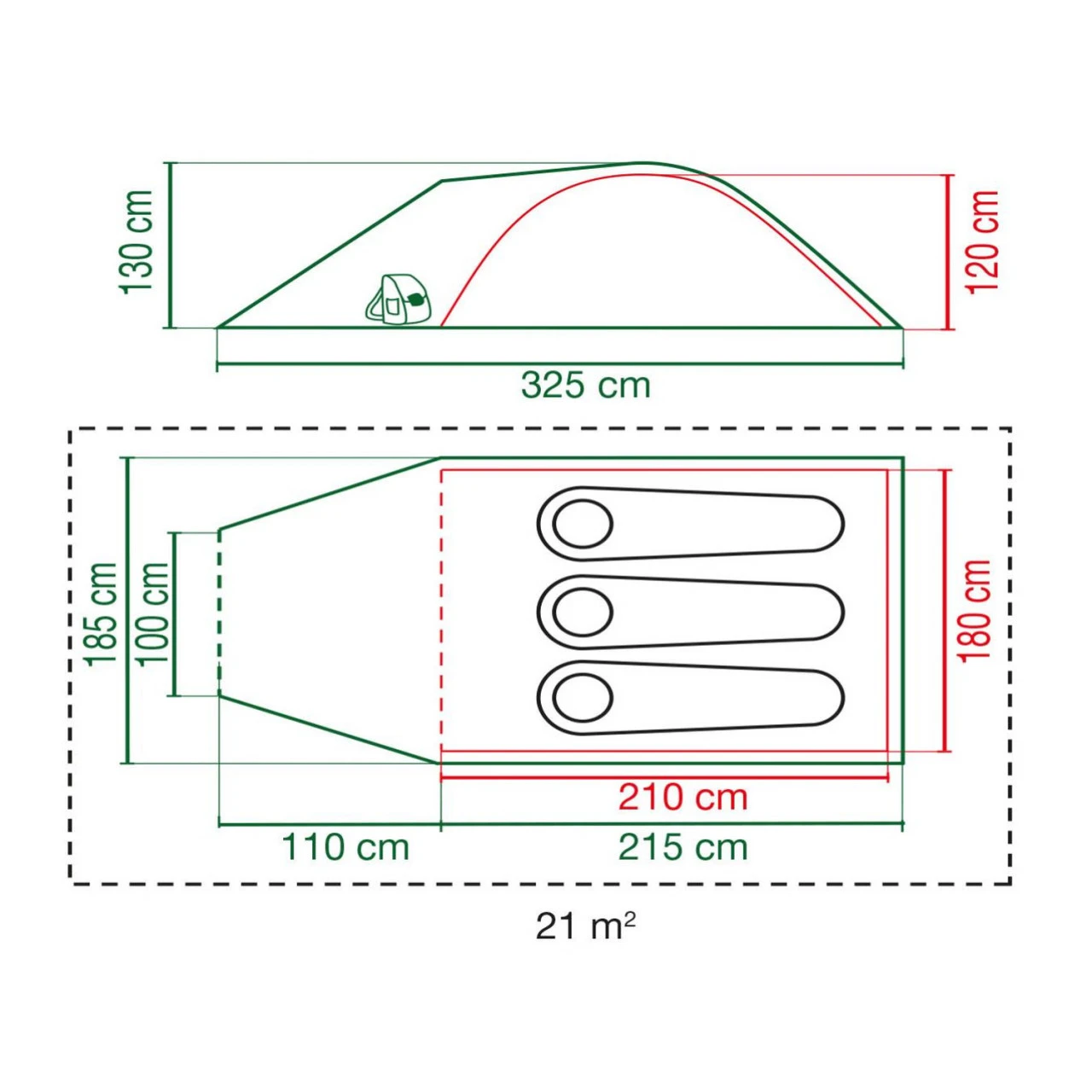 Coleman Darwin 3 Plus Kuppelzelt 4 Coleman Darwin 3 Plus Kuppelzelt – Bild 2