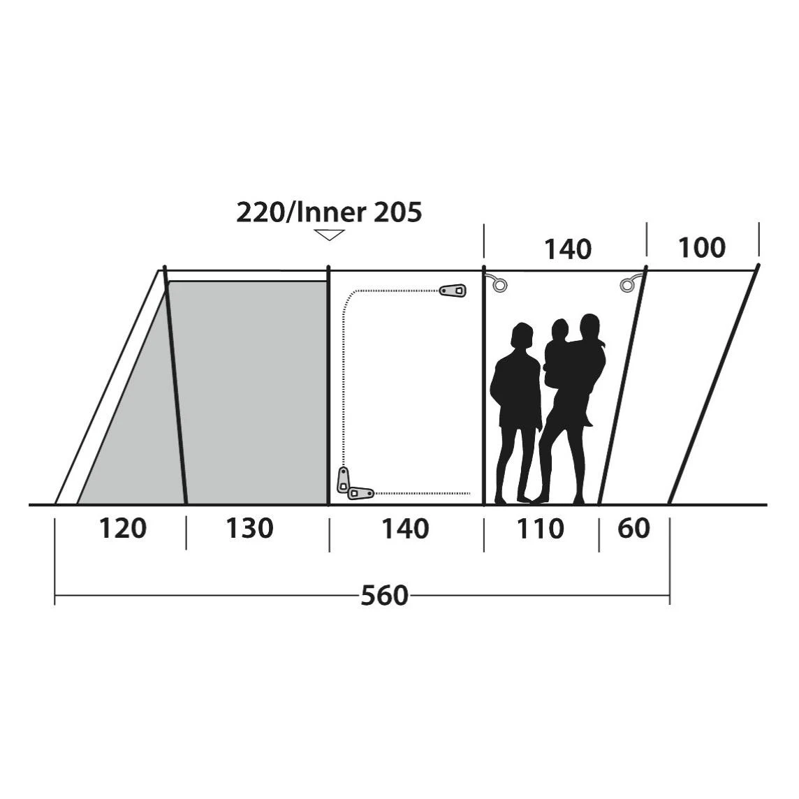 Outwell Montana 6PE Familienzelt 5 Outwell Montana 6PE Familienzelt – Bild 3