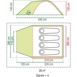 Coleman Darwin 4 Plus Kuppelzelt -Naturerlebnis 7095294 1280x1280