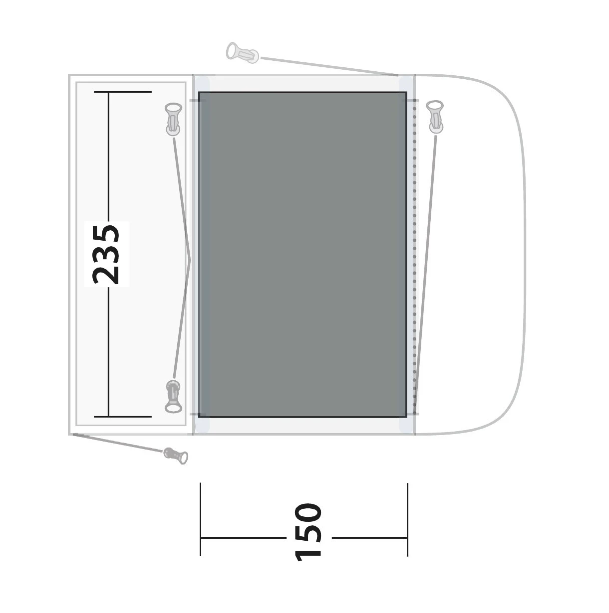 Outwell Flat Woven Carpet Newburg 160 Vorzeltteppich 4 Outwell Flat Woven Carpet Newburg 160 Vorzeltteppich – Bild 2