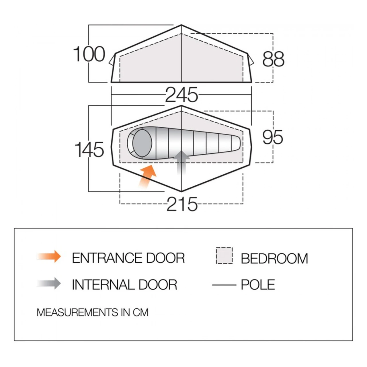 Vango Nevis 100 Trekkingzelt 4 Vango Nevis 100 Trekkingzelt – Bild 2