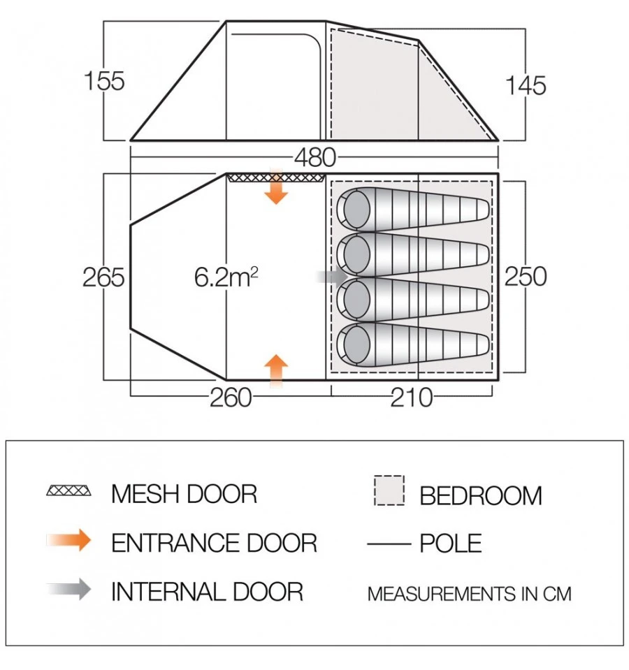 Vango Beta 450XL CLR Campingzelt 4 Vango Beta 450XL CLR Campingzelt – Bild 2