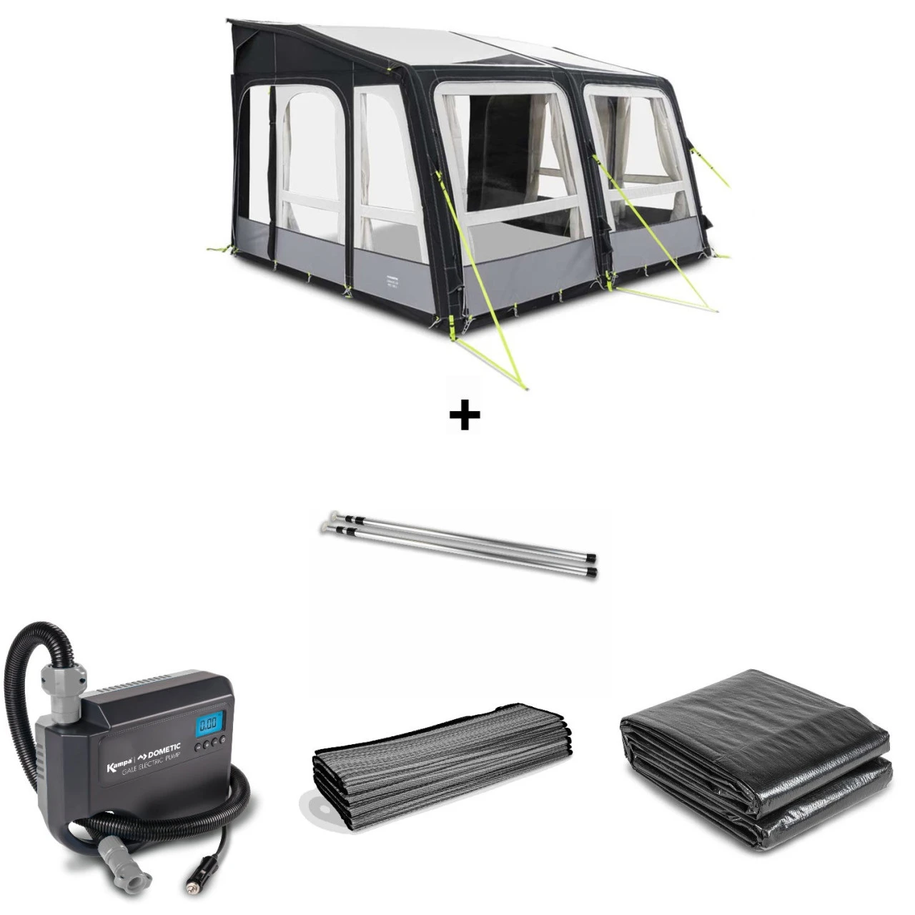 Dometic SET Grande AIR Pro 390 M Inkl. Teppich, Unterlage, Andruckstangenset Und Elektrischer Pumpe 3 Dometic SET Grande AIR Pro 390 M Inkl. Teppich, Unterlage, Andruckstangenset Und Elektrischer Pumpe