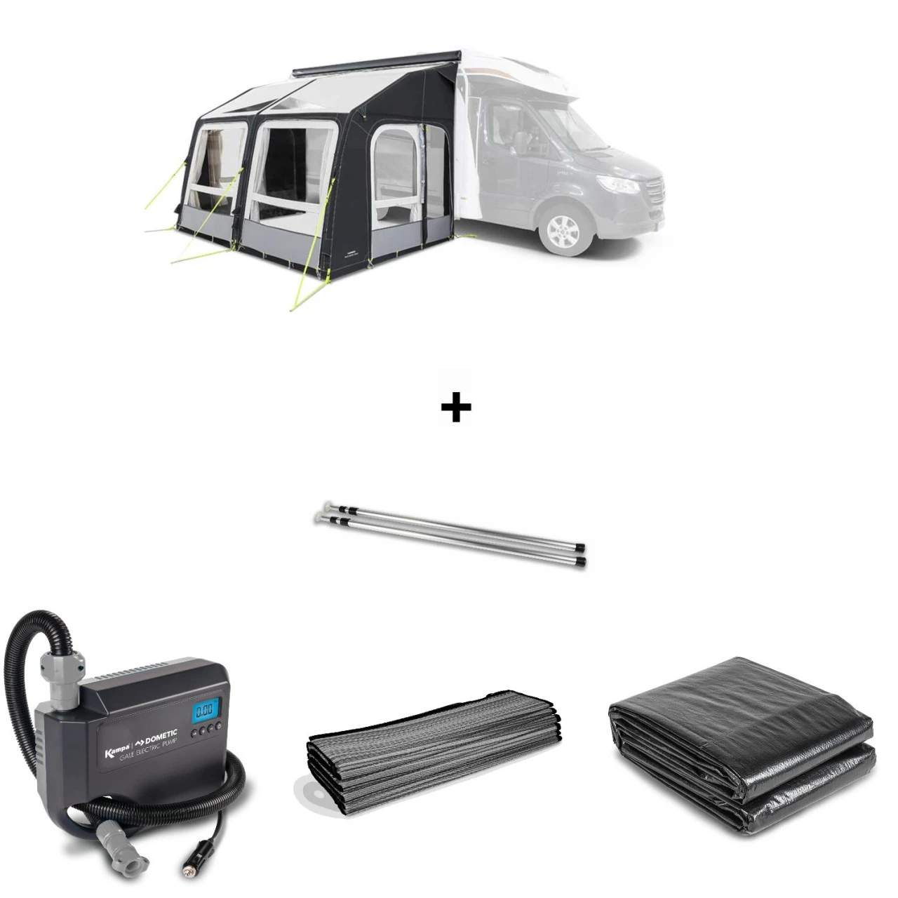 Dometic SET Rally AIR Pro 390 M Inkl. Teppich, Unterlage, Andruckstangenset Und Elektrischer Pumpe 3 Dometic SET Rally AIR Pro 390 M Inkl. Teppich, Unterlage, Andruckstangenset Und Elektrischer Pumpe