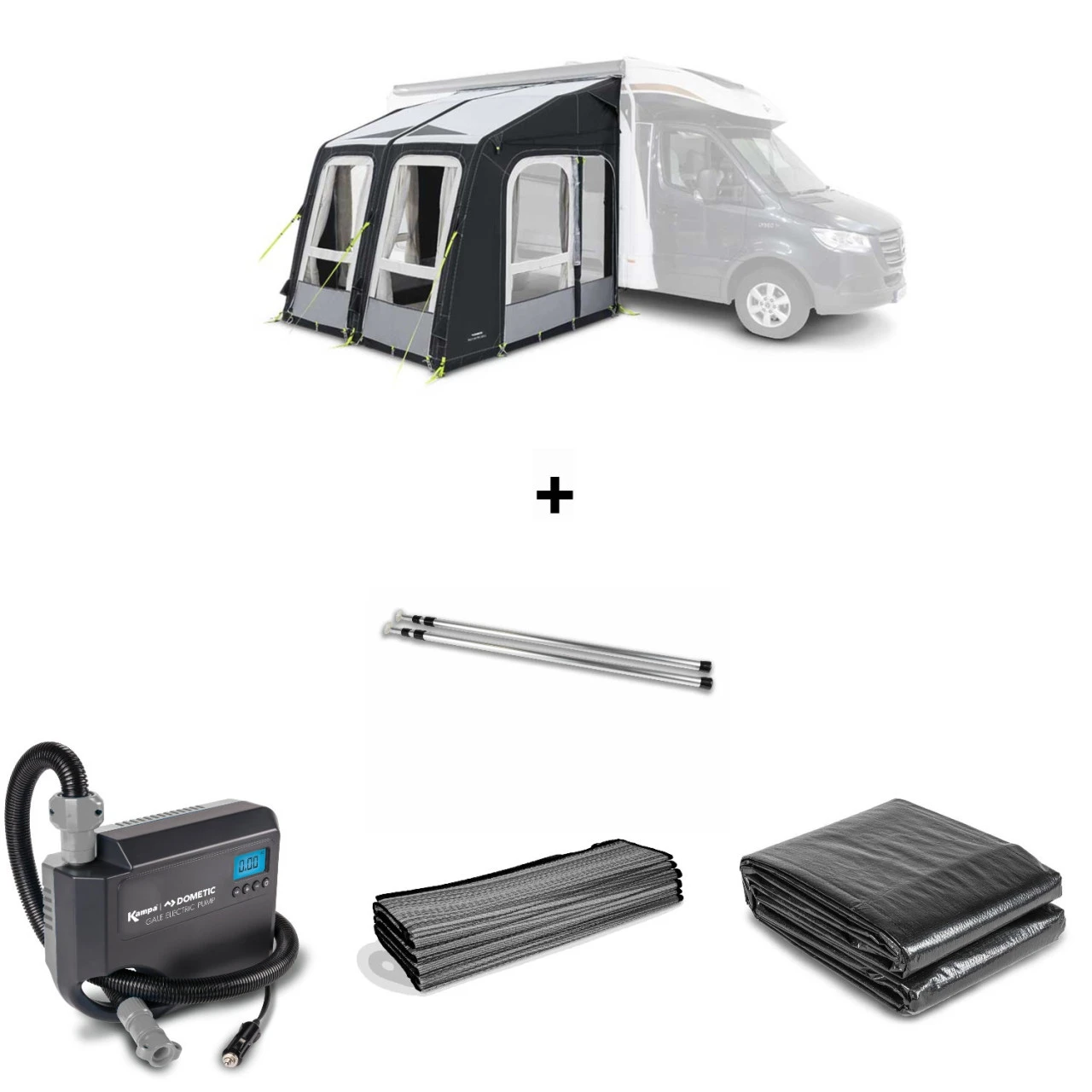 Dometic SET Rally AIR Pro 260 M Inkl. Teppich, Unterlage, Andruckstangenset Und Elektrischer Pumpe 3 Dometic SET Rally AIR Pro 260 M Inkl. Teppich, Unterlage, Andruckstangenset Und Elektrischer Pumpe