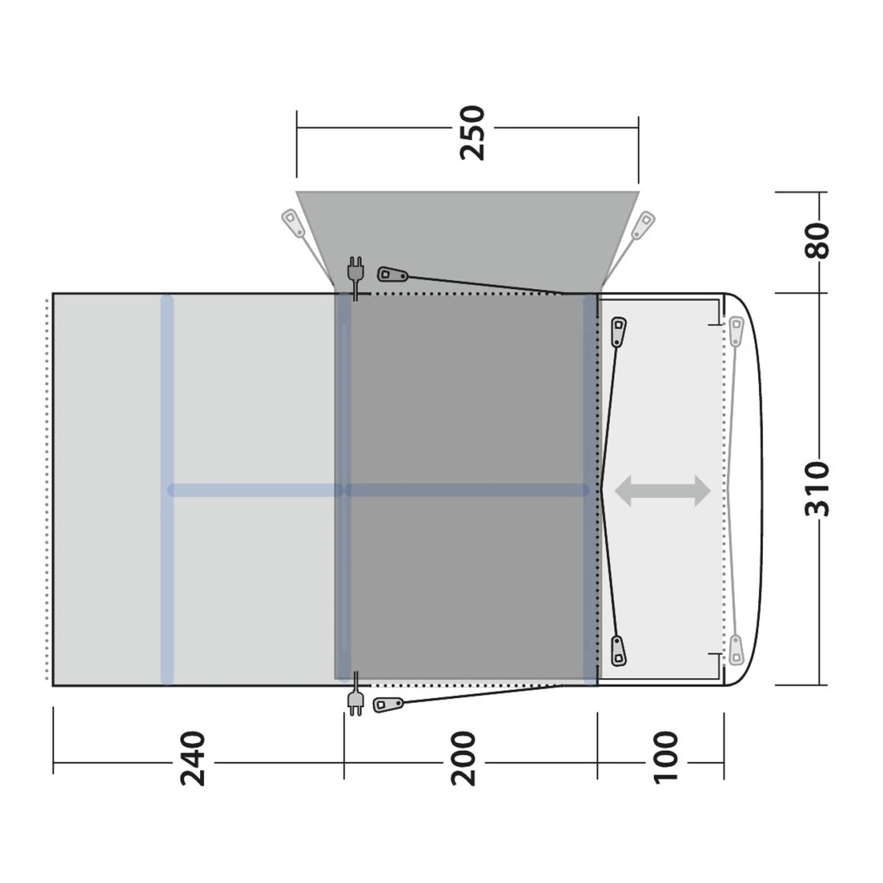 Outwell SET Jonesville 440SA Flex Inkl. ONS Lichtsystem 4 Outwell SET Jonesville 440SA Flex Inkl. ONS Lichtsystem – Bild 2
